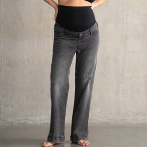 Seraphine Gray Maternity Flare Jeans